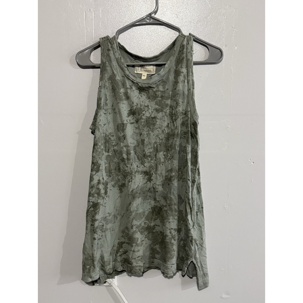 Current/Elliot Army Green‎ Camo Distressed Sleeveless Tank Size 2 M